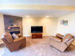 Basement Living Room with Smart TV